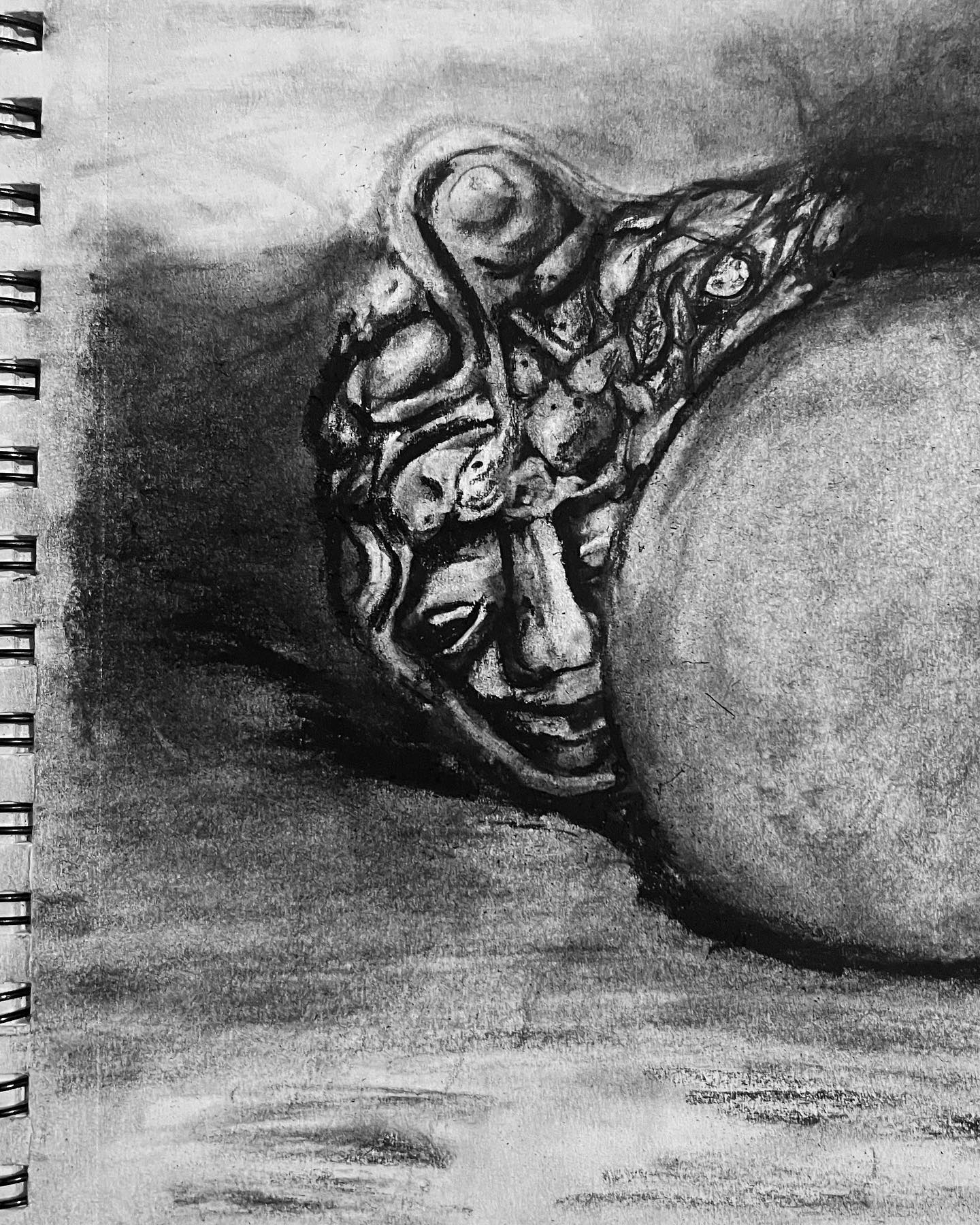 Abstract charcoal sketch